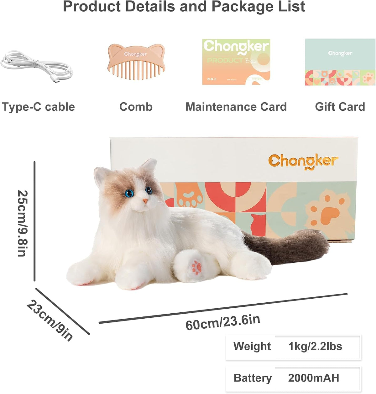 Percy Essential – Lifelike Interactive Robot Cat Companion for Seniors