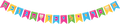 Colorful Chanukah Banner - Yiddish