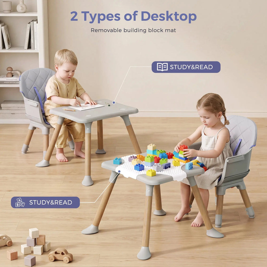 Momfann Baby High Chair with 5-Point Harness