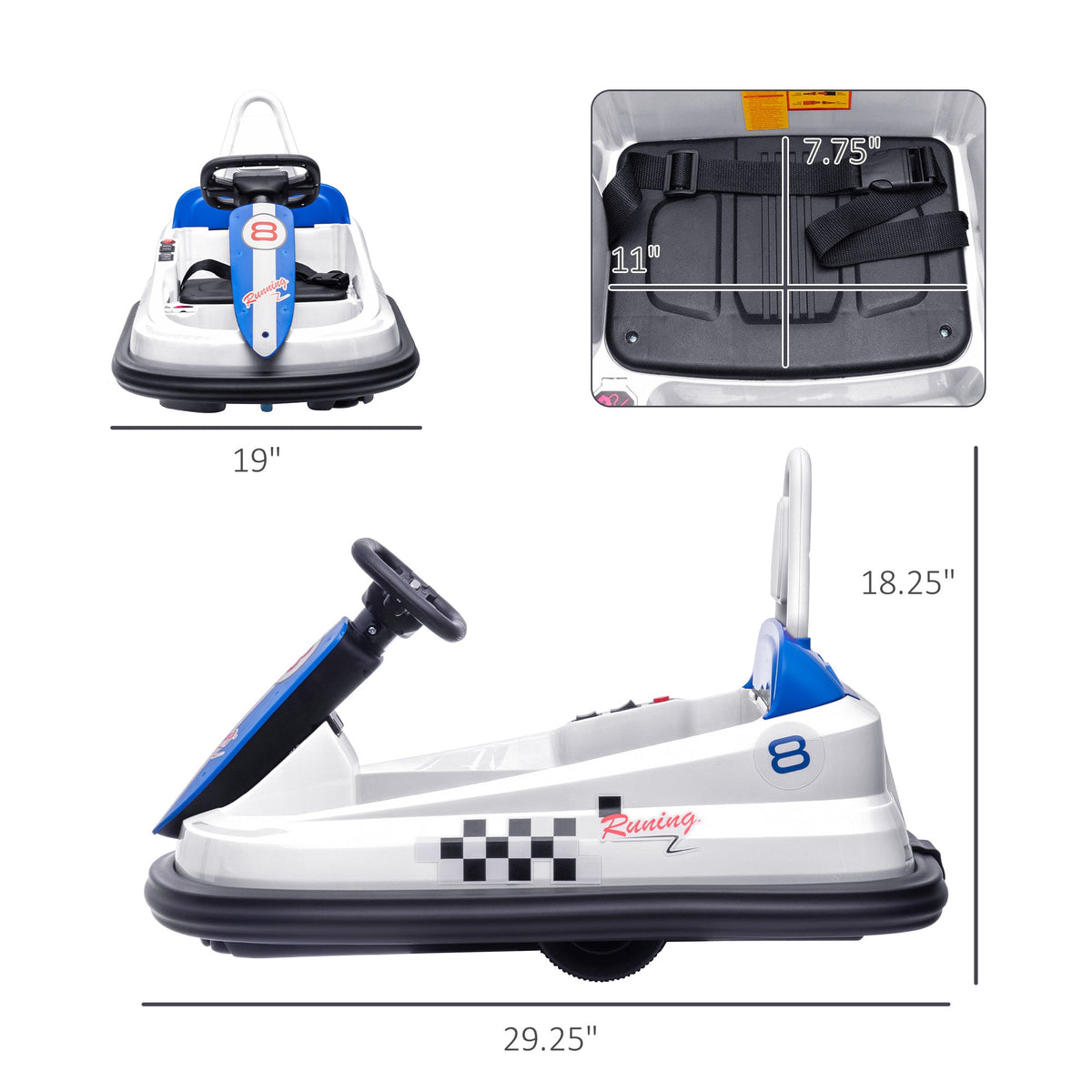 360° Rotating Electric Bumper Car for Kids - Fun Ride On Toy with 6V Battery