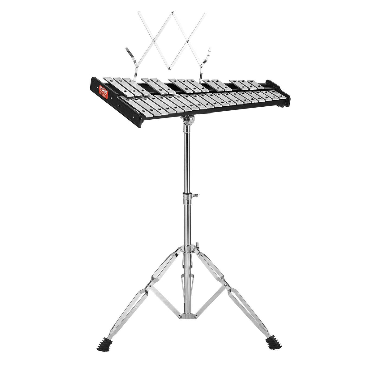 32 Note Glockenspiel Xylophone Bell Kit, Professional Percussion Instrument Set With Mallets, Drum Sticks, Music Stand, Adjustable Stand And Carrying Bag