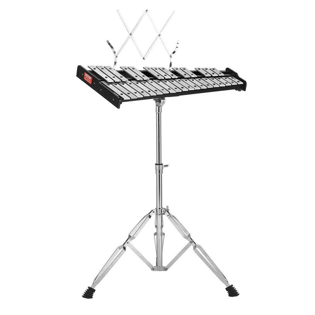 32 Note Glockenspiel Xylophone Bell Kit, Professional Percussion Instrument Set With Mallets, Drum Sticks, Music Stand, Adjustable Stand And Carrying Bag