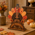 Happy Thanksgiving Turkey Wooden Tabletop Decoration – Fall Harvest Décor by G. Debrekht – 862110