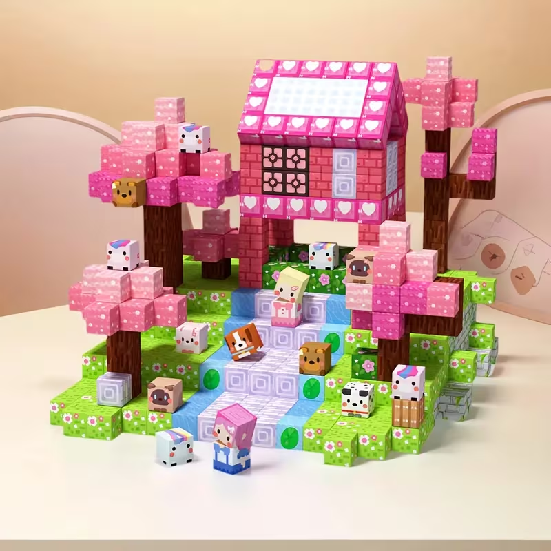 100pcs Magnetic Princess Building Blocks Module World STEM Set