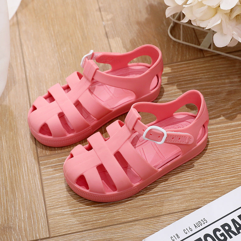 Kids' Fisherman Jelly Sandals with Hook-and-Loop Straps