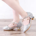 Girls' Sparkling Dress Shoes in Pink and Silver
