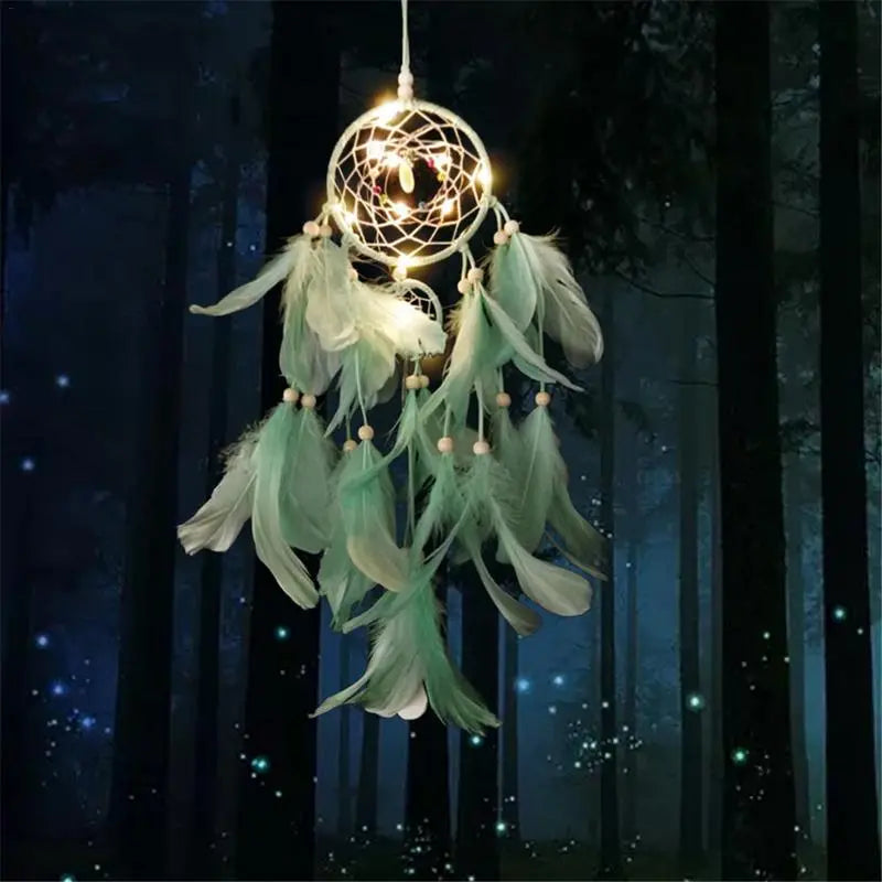 LED Feather Dream Catcher Hanging Decoration