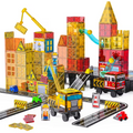 51-Piece Magnetic Construction Site Building Set – STEM Engineering & Road Design Kit
