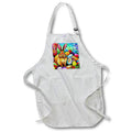 Apron - Happy Easter, bunny, painted eggs, flowers funny, elegant spring gift Alexis Design - Holidays Easter