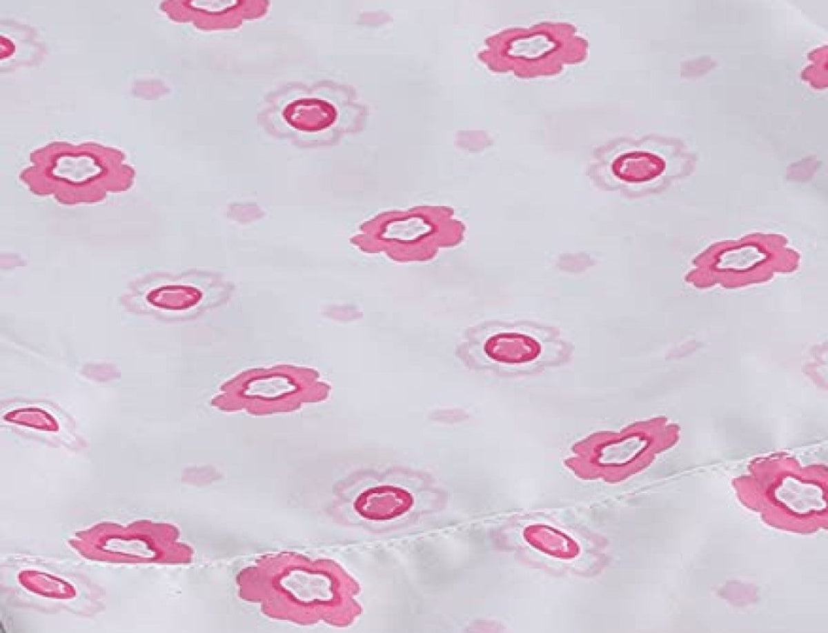 Greta Floral Stripe Pink Real Patchwork Cotton Reversible Quilt Bedding Set