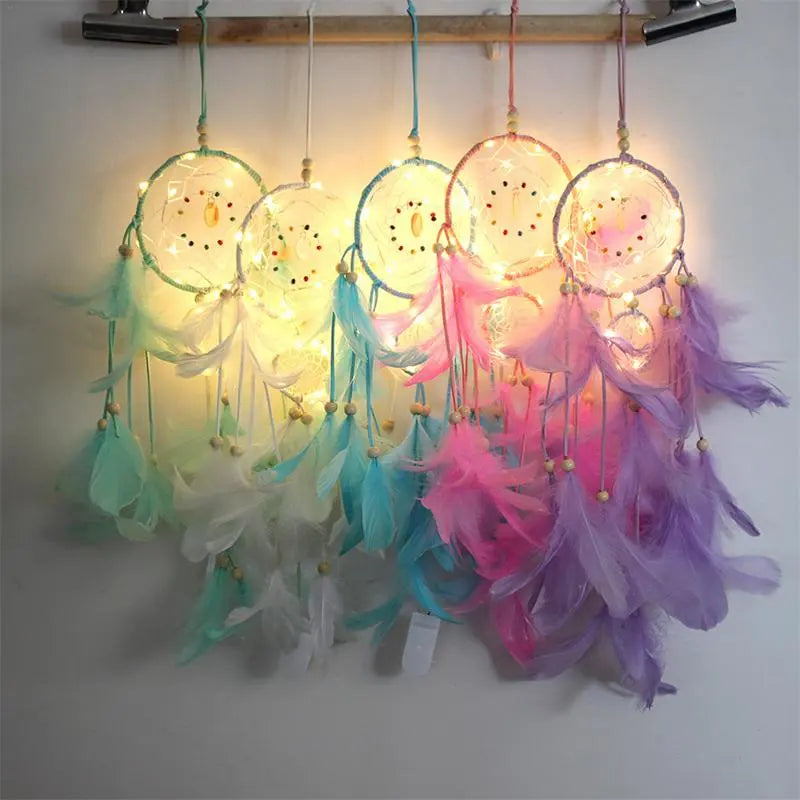 LED Feather Dream Catcher Hanging Decoration