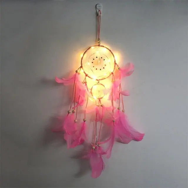 LED Feather Dream Catcher Hanging Decoration