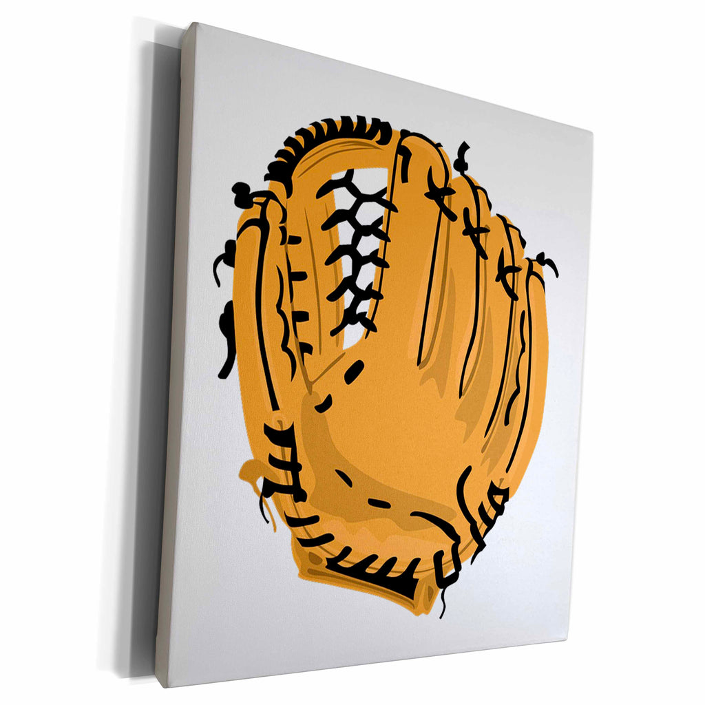 3dRose Florene Childrens Art II - Baseball Mitt - Museum Grade Canvas Wrap (cw_50178)