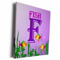 3dRose Decorative Animal Alphabet Art for children - F is for... - Museum Grade Canvas Wrap (cw_52983)