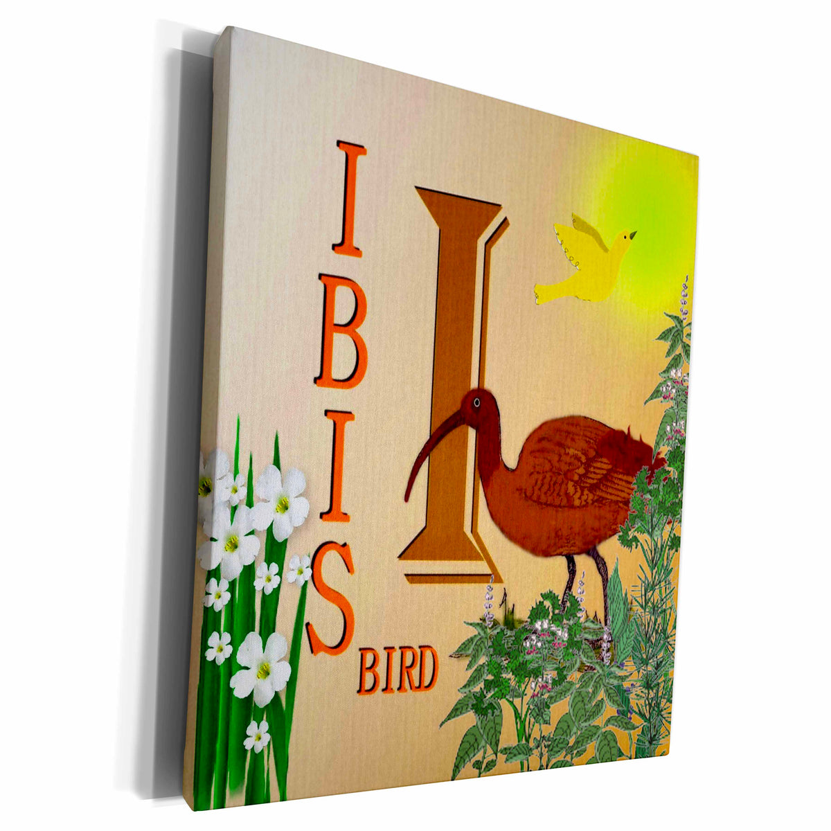 3dRose Decorative Animal Alphabet Art for children - I is for... - Museum Grade Canvas Wrap (cw_52986)