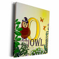 3dRose Decorative Animal Alphabet Art for children - O is for... - Museum Grade Canvas Wrap (cw_52992)