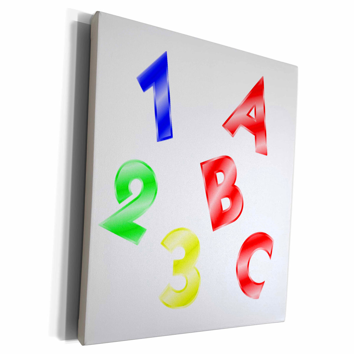 3dRose Florene Childrens Art II - ABC n Numbers - Museum Grade Canvas Wrap (cw_61990)