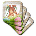 3dRose Susan Brown Designs Holiday Easter - Honey Bunny - Coasters (cst_14885)