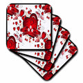 3dRose Susan Brown Designs Holiday Valentines Day - Valentine Red Hearts - Coasters (CST_14964)