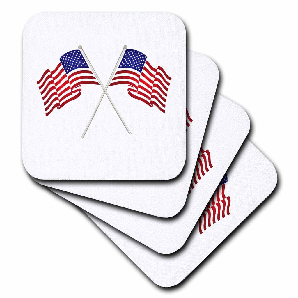 3dRose Andrea Haase Patriotic Art - America Flag Patriotic 4th July Art - Coasters
