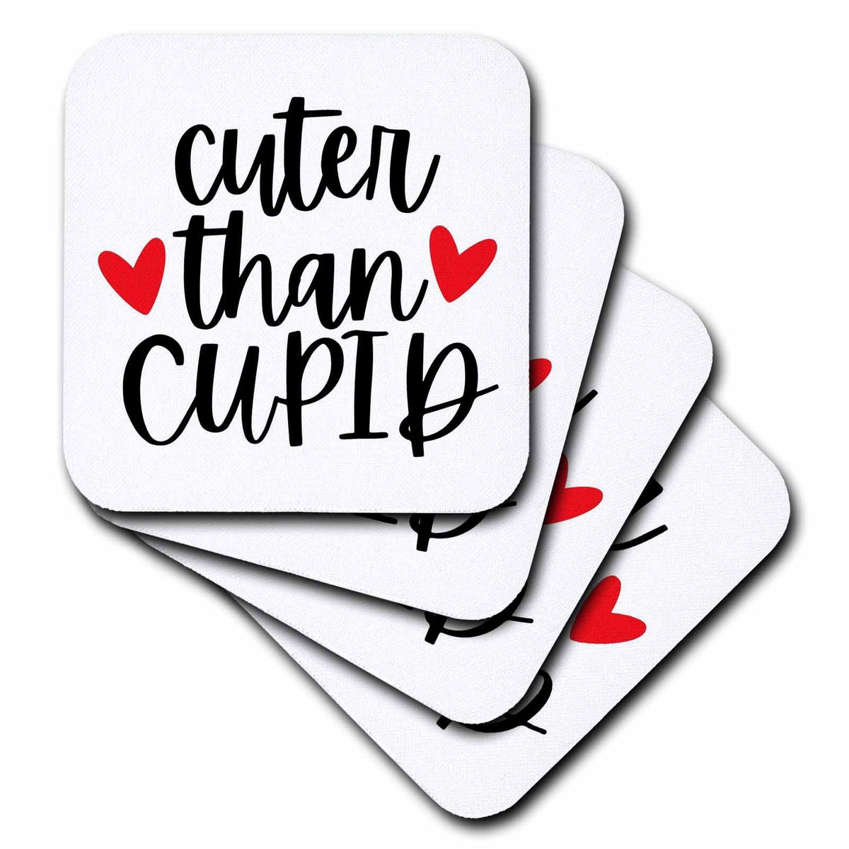 3dRose Cuter Than Cupid Valentine for Wife Husband... - Coasters (cst-376976)
