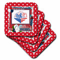 3dRose Image of Indepence Day, 4th of July, Celebrate USA, Rocket, Balloons - Coasters (cst-382265)