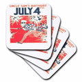 3dRose Taiche - Acrylic Painting - Uncle Sam - Fourth of July, independence day, fourth of july, 4th of july, uncle sam, usa, fireworks, carnivals - Coasters (cst_51722)