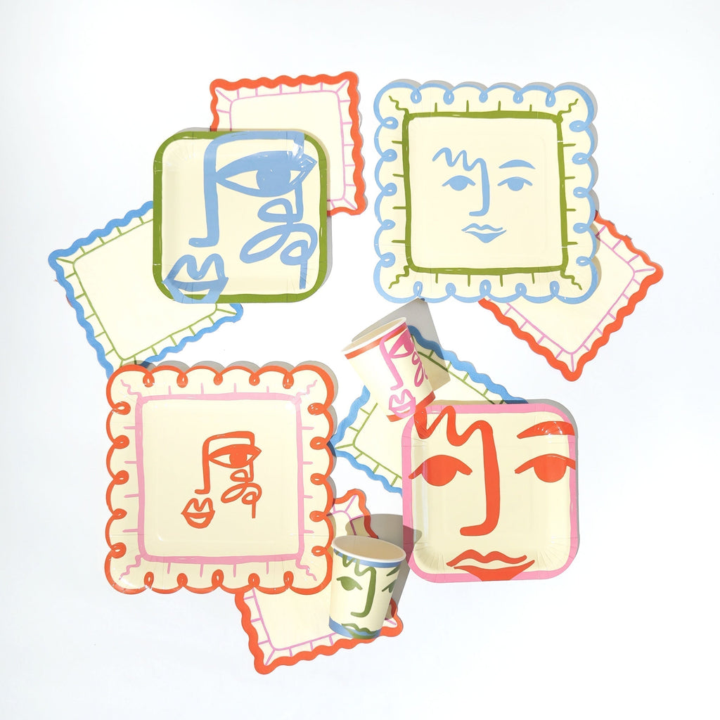Art Birthday Party Supplies Pack (Serves 12) | Modern Painting Theme Kids Party Kit | Plates, Cups & Napkins Set