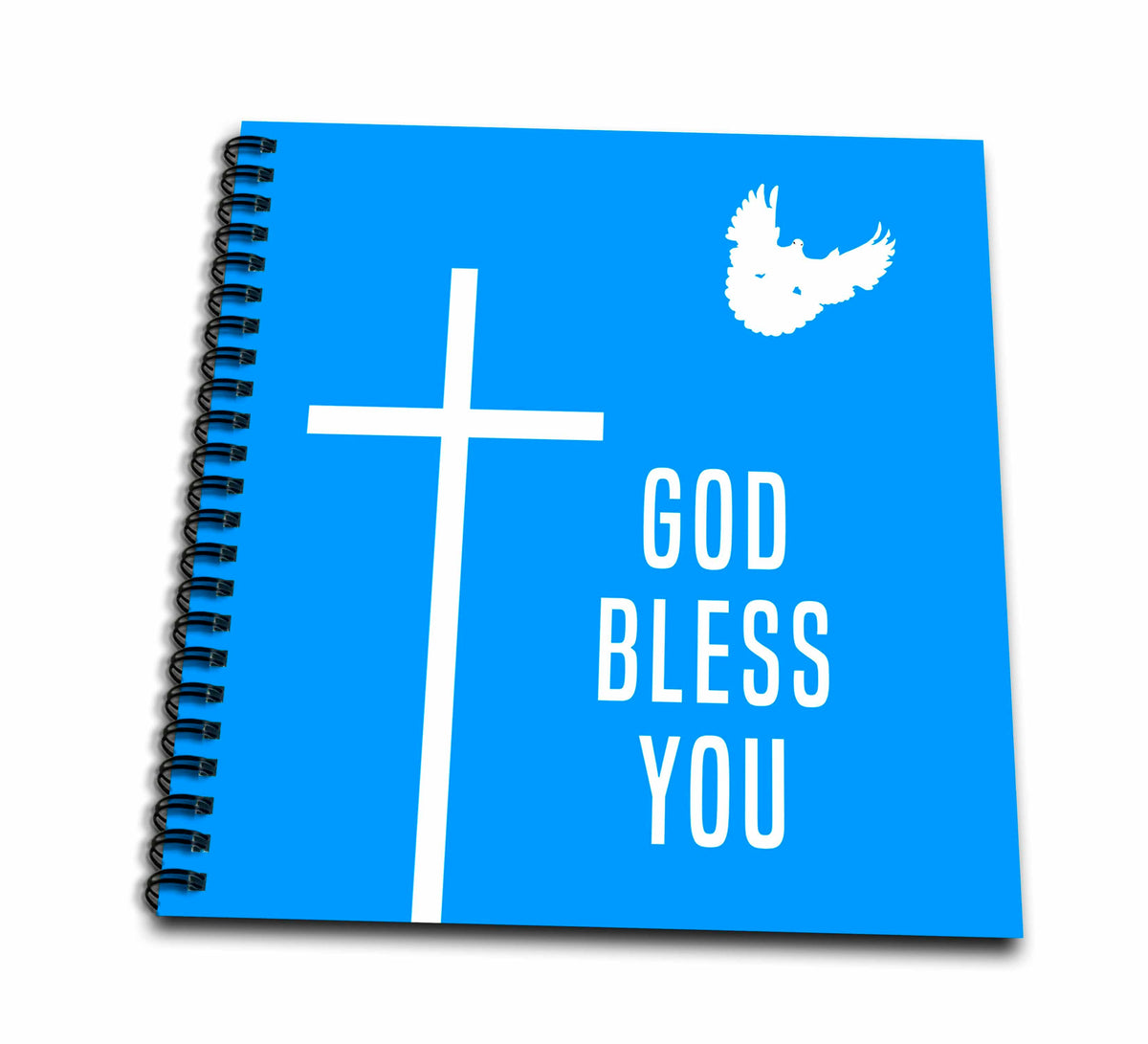 3dRose Alexis Design - Holidays Easter - Easter. Cross, Dove, Text God Bless You - Drawing Book