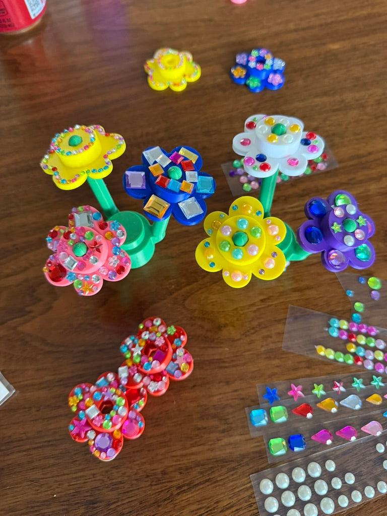 Gem Blossoms | DIY Mini Brick Flower Bouquet Kit with Gem Stickers
