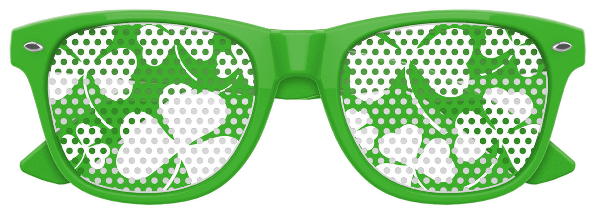 ST PATRICK'S DAY SHAMROCK Party Sunglasses
