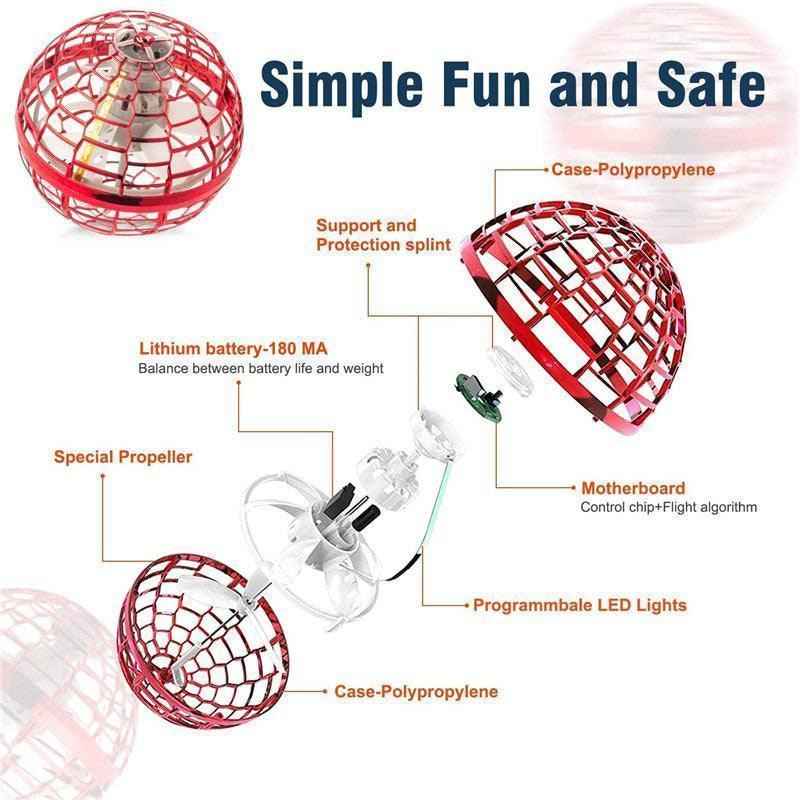 LED Flying Spinner Orb Ball Mini Drone Toy