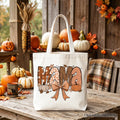Mama Coquette Autumn Tote Bag, Cozy Fall Pumpkins for Mothers