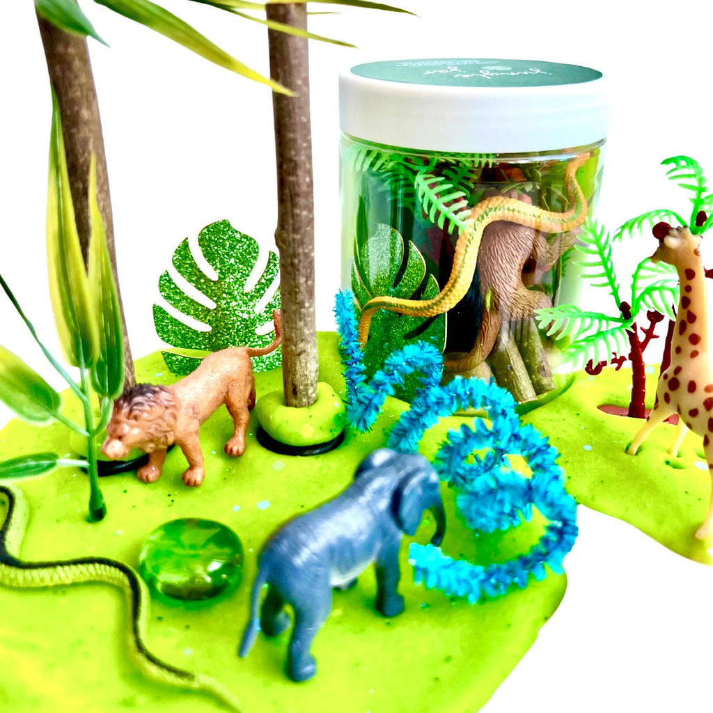 Jungle and Safari Animals Playdough Kit