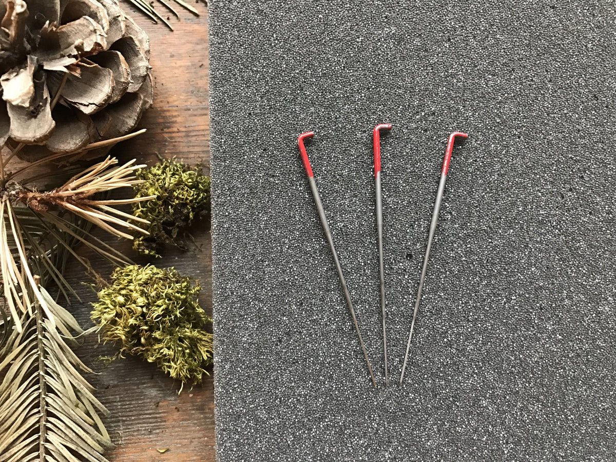 Felting needles, set of 3, 36-gauge triangle tip