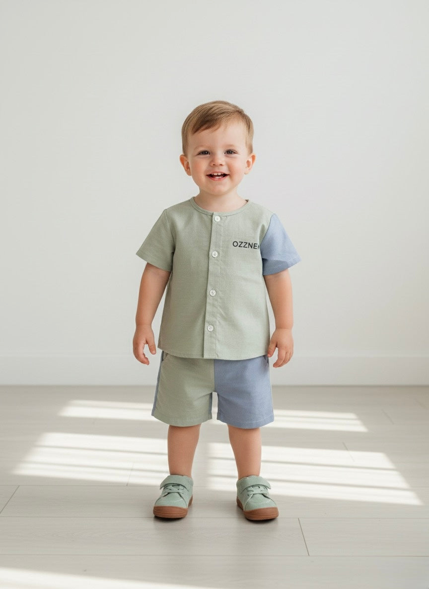 Moss Green Kids' Hook-and-Loop Sneakers