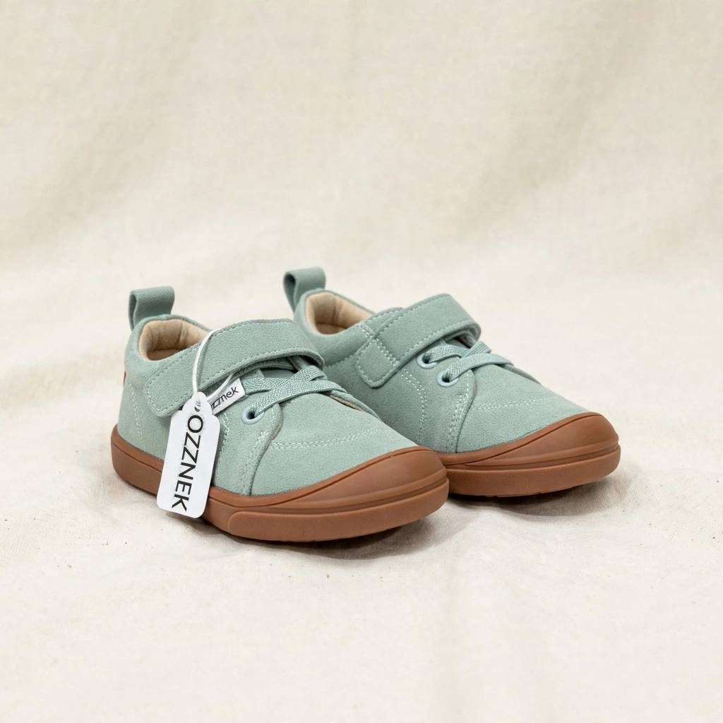 Moss Green Kids' Hook-and-Loop Sneakers