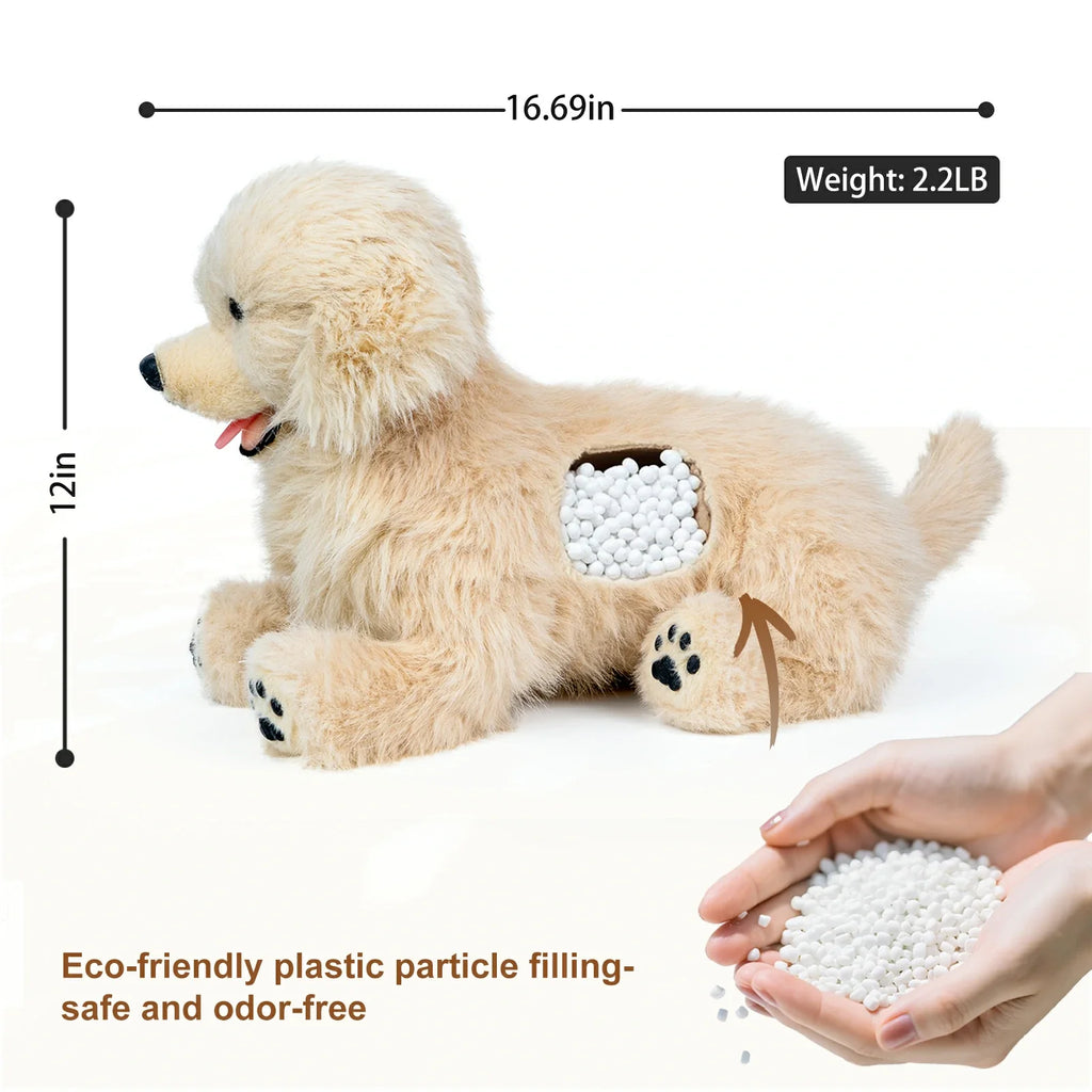 2.2lbs Golden Retriever Plush – Weighted Emotional Support Toy Gift