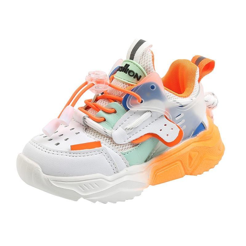 Kids' Air-Mesh Elastic-Band Casual Sneakers