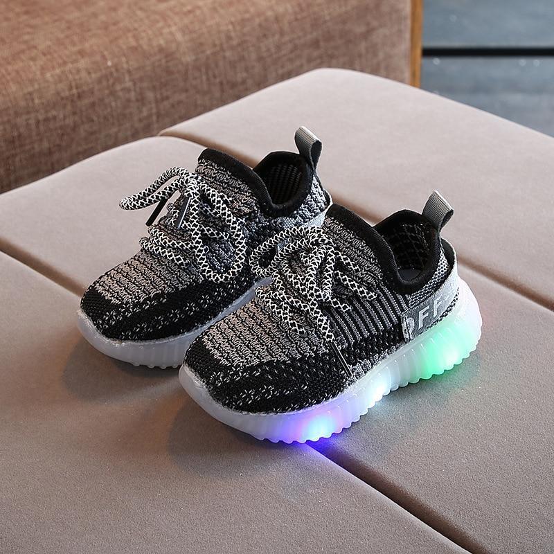 Children's Light-Up Mesh Lace-Up Sneakers