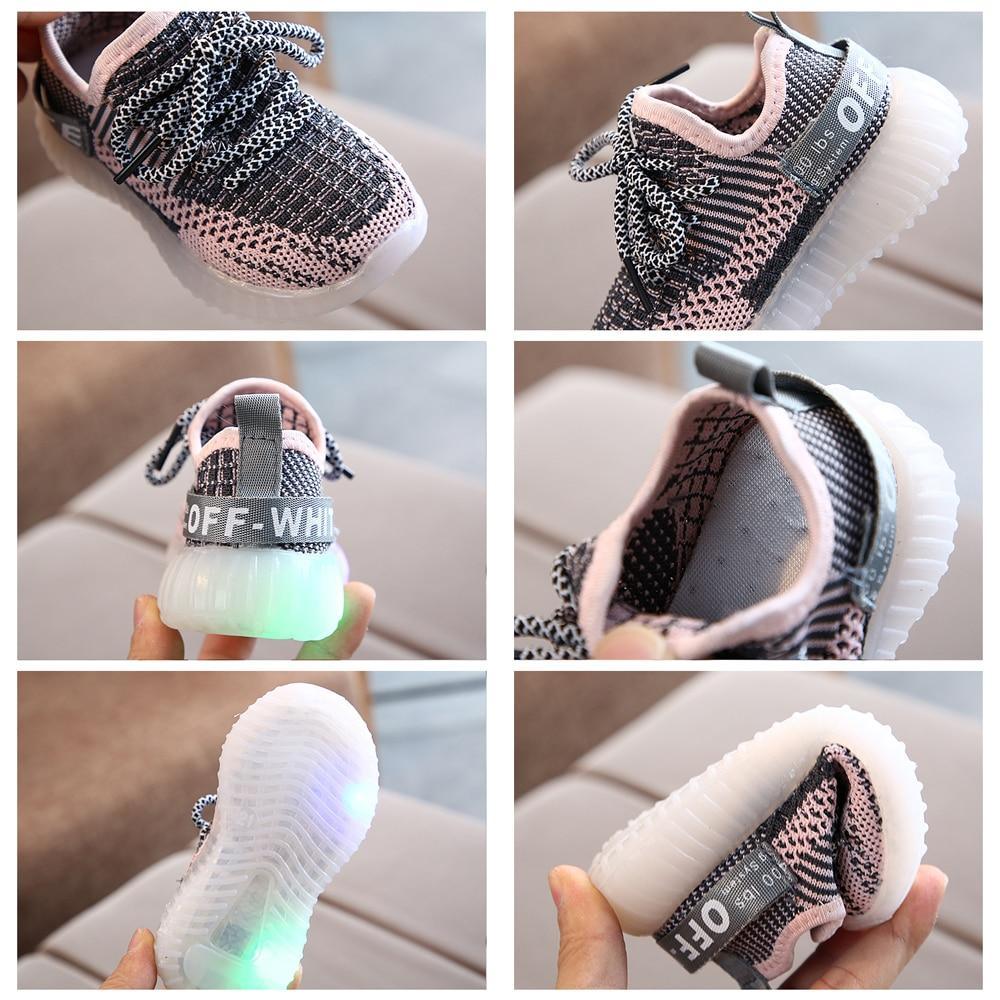 Children's Light-Up Mesh Lace-Up Sneakers