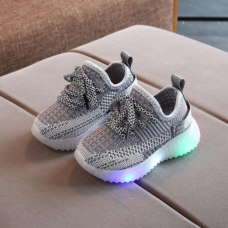 Children's Light-Up Mesh Lace-Up Sneakers