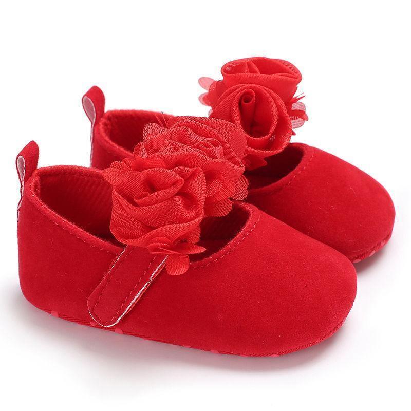 Baby Girls' Bow and Flower Mary Jane Dress Shoes