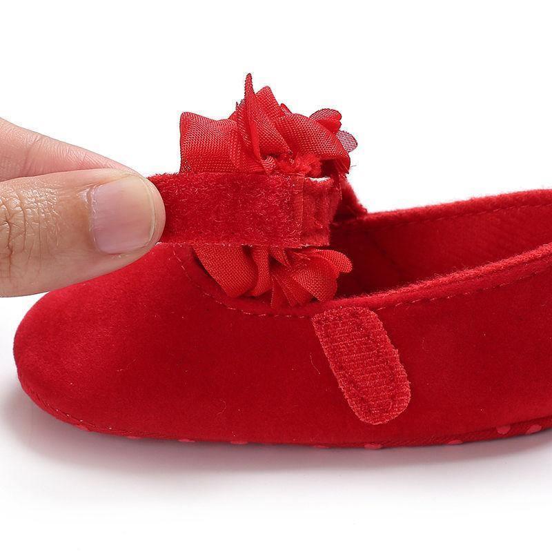 Baby Girls' Bow and Flower Mary Jane Dress Shoes