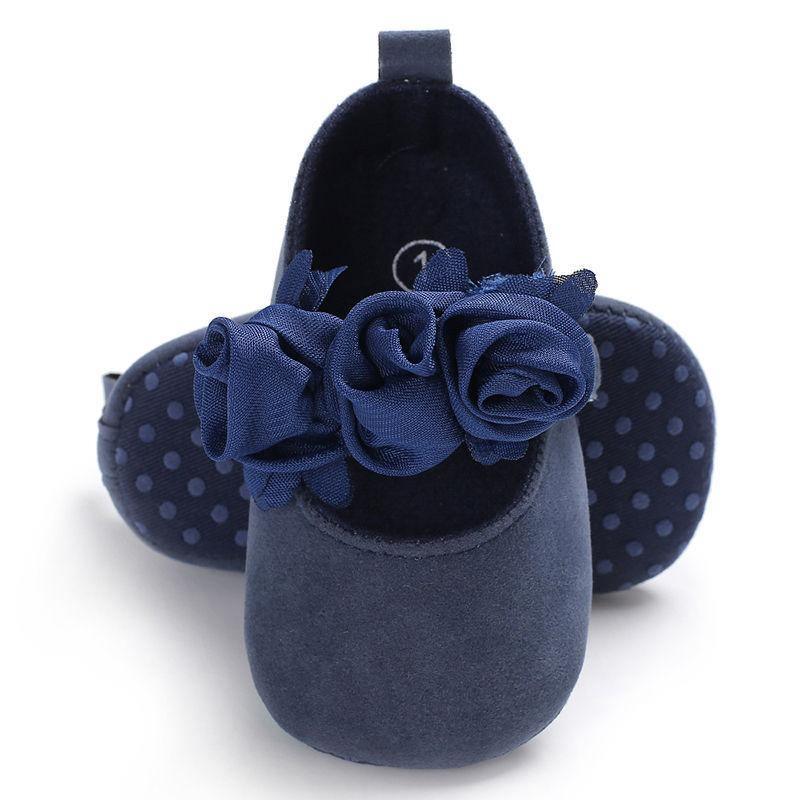 Baby Girls' Bow and Flower Mary Jane Dress Shoes