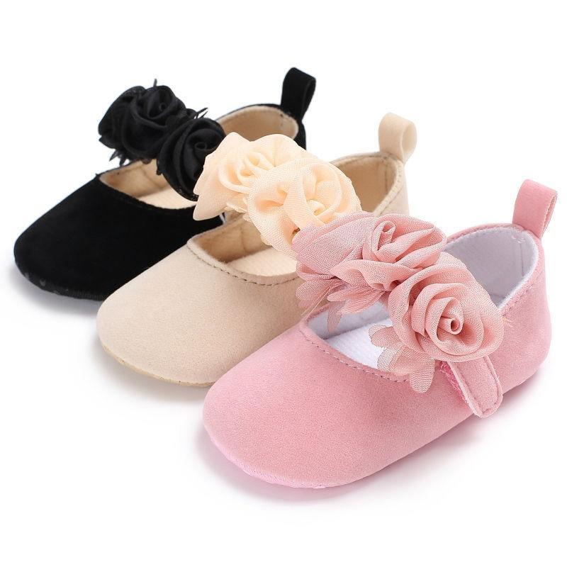 Baby Girls' Bow and Flower Mary Jane Dress Shoes