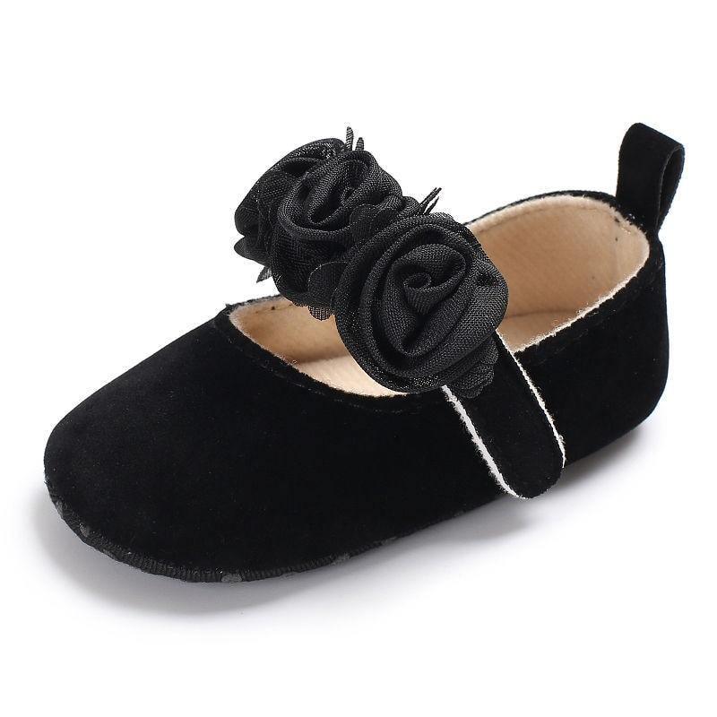 Baby Girls' Bow and Flower Mary Jane Dress Shoes