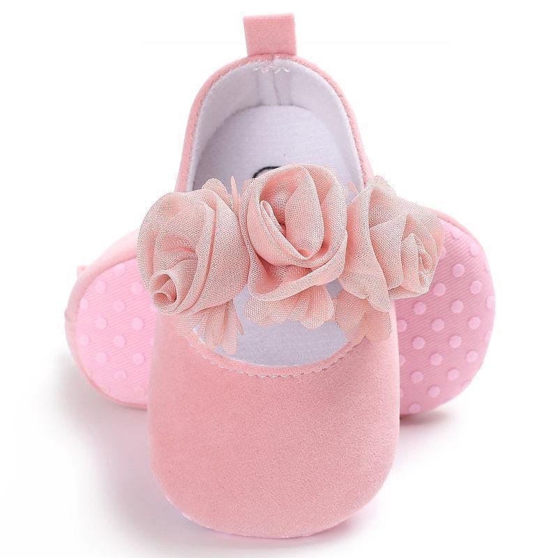 Baby Girls' Bow and Flower Mary Jane Dress Shoes