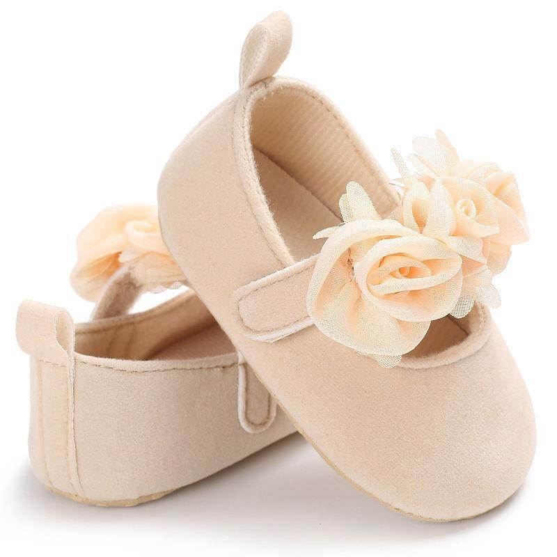 Baby Girls' Bow and Flower Mary Jane Dress Shoes