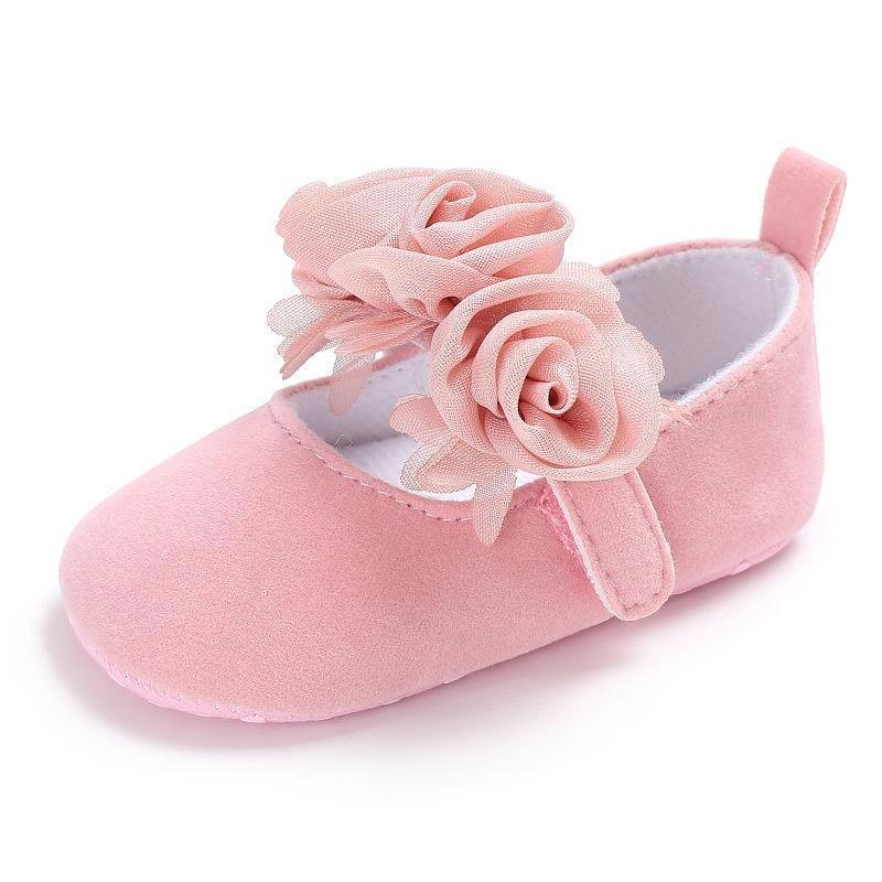 Baby Girls' Bow and Flower Mary Jane Dress Shoes